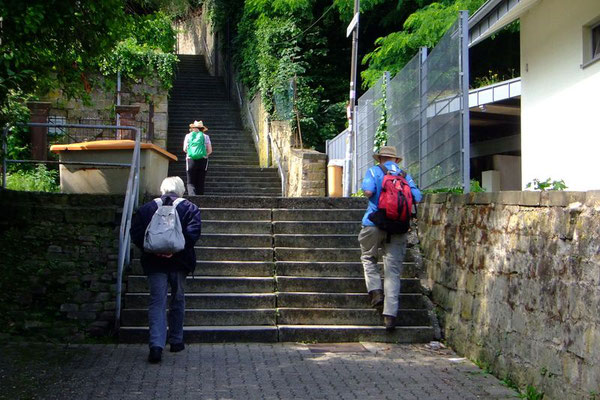 Hambacher Schlossweg mit vielen Treppen