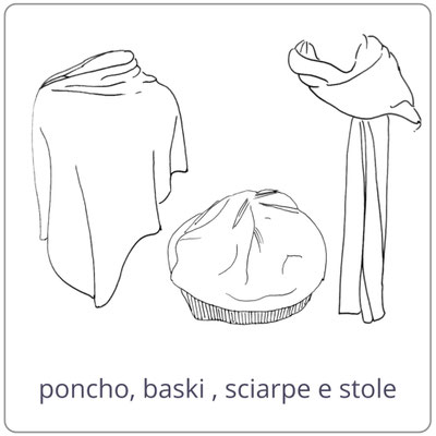 Sciarpe, stole e poncho in cashmere. Mariarosaria Ferrara Isola d'Ischia.