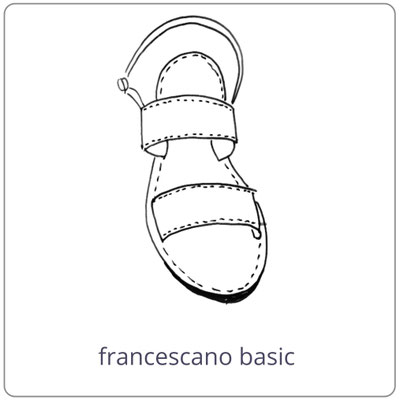 Sandali basic personalizzabili con fasce e cinturino. Lavorazione fatta a mano sull'isola d'Ischia presso la bottega  "Mariarosaria Ferrara"