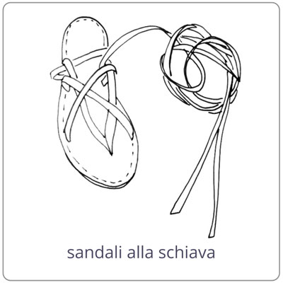 Sandali tipici artigianali ischitani alla schiava. Lavorazione fatta a mano by Mariarosaria Ferrara - Ischia.