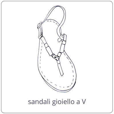 Sandali a V gioiello