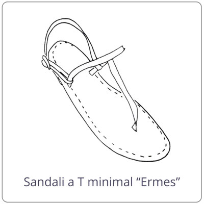Sandali Basic Flat a T personalizzabili. Creazione artigianale by Mariarosaria Ferrara sull'isola d'Ischia.