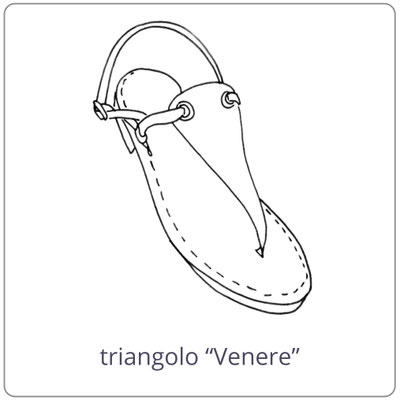 Sandali Artigianali Triangolari "Venere" fatti sull'isola d'Ischia by Mariarosaria Ferrara.
