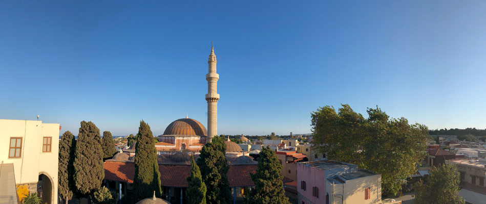 Rhodos Stadt - Süleyman-Moschee - Ausblick vom Uhrturm