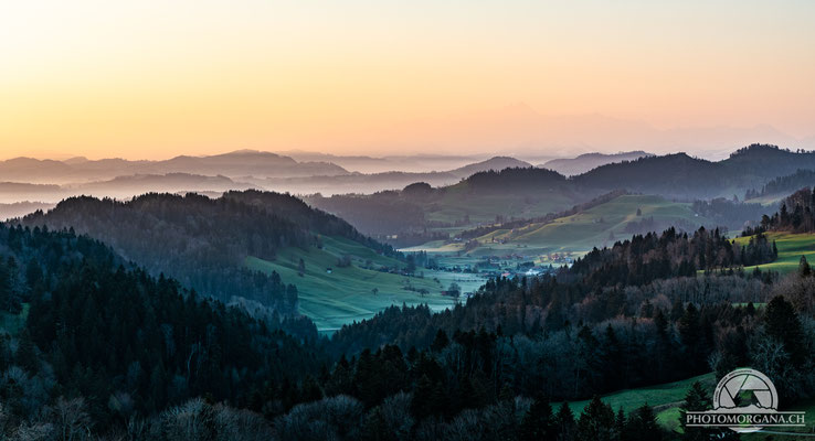 Sonnenaufgang auf dem Hoger bei der Allenwinden - Thurgau Frühling 2021