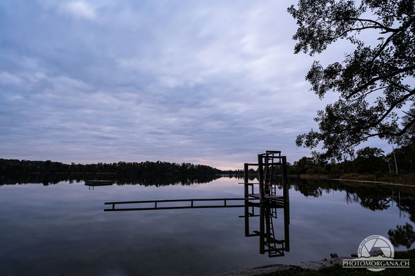 Schwimmbad am Hüttwilersee im Seebachtal - Thurgau Oktober 2020