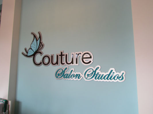 Couture Salon Studios Lobby Signs by Landmark Signs Inc