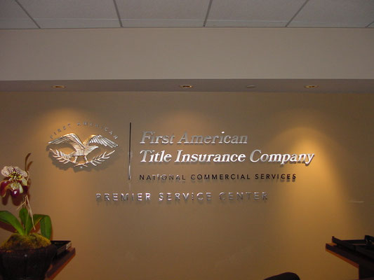 First American Lobby Signs by Landmark Signs Inc