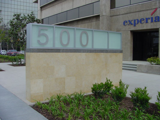 500 Address Monument Sign by Landmark Signs Inc.