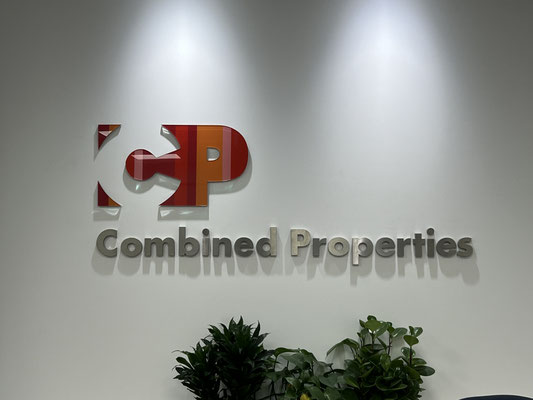 Combined Properties Lobby Signs by Landmark Signs Inc