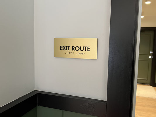 Exit Route ADA Sign by Landmark Signs Inc. 