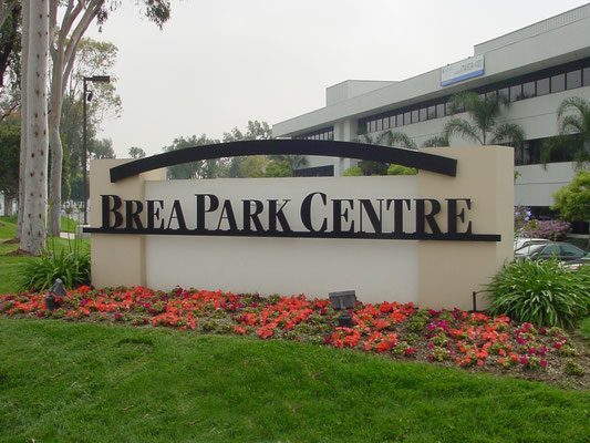 Brea Park Centre Monument Sign by Landmark Signs Inc.