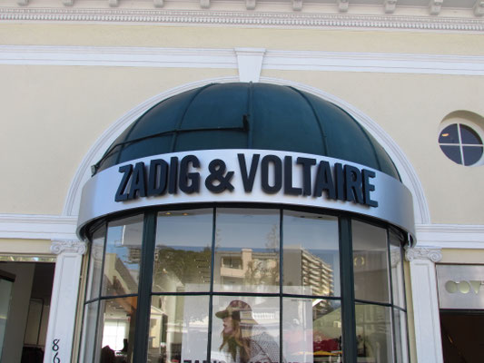 Zadig & Voltaire Dimensional Letter Sign by Landmark Signs Inc.