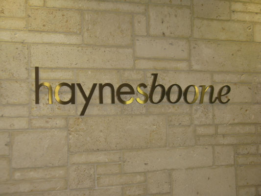 Haynesboone Dimensional Letter Sign by Landmark Signs Inc.