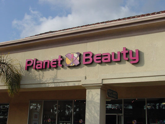 Planet Beauty Channel Letter Sign by Landmark Signs Inc. 