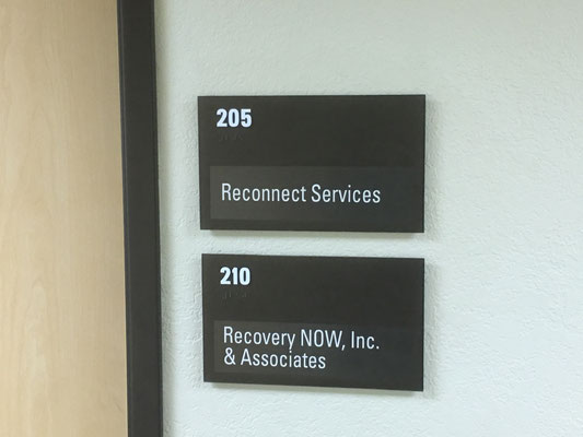 Reception Services ADA Sign by Landmark Signs Inc. 