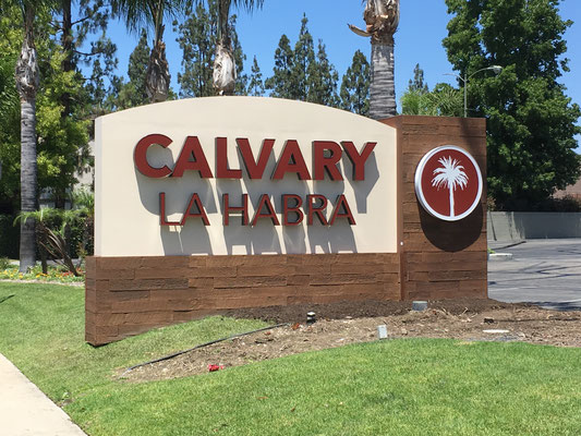 Calvary La Habra Monument Sign by Landmark Signs Inc.