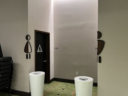 Hilton Restroom ADA Sign by Landmark Signs Inc. 