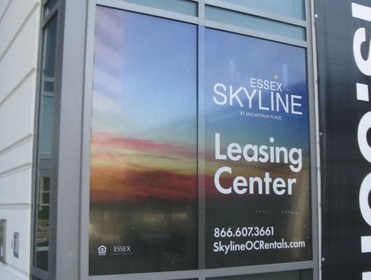 Essex Skyline Window Graphic by Landmark Signs Inc.