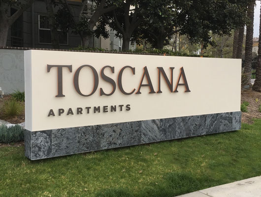 Toscana Apartments Monument Sign