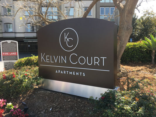 Kelvin Court Apartments Monument Sign by Landmark Signs Inc.