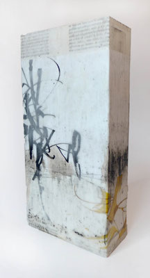 Wachstechnik und Collage, 2014