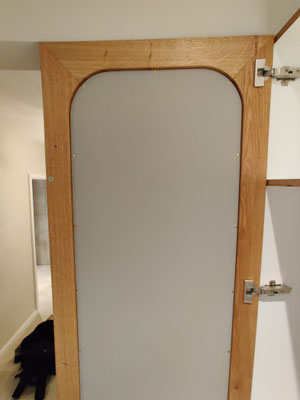 Linoleum Füllung mit Eiche Rahmentüren 