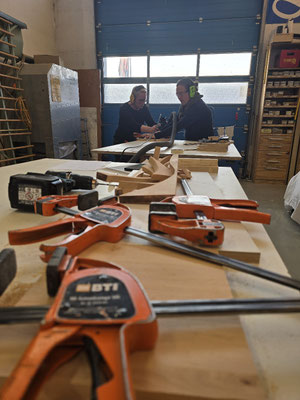 Arbeitsplatz während des Workshops