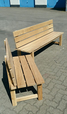 Sitzbänke aus massiver Eiche