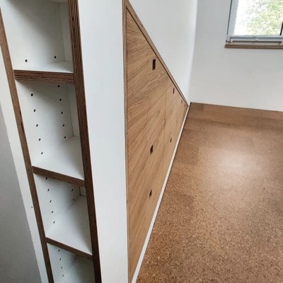 Dachschrägenschrank Echtholz 