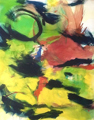 Sans titre- Technique mixte sur toile, 162x130 cm