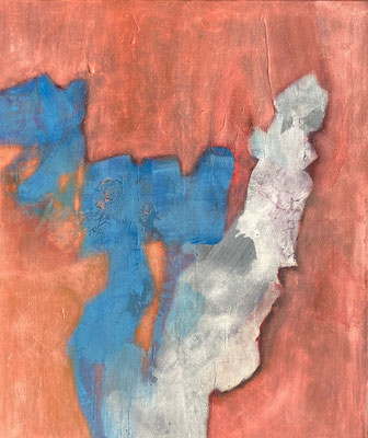 Sans titre-Technique mixte sur toile, 74x87 cm
