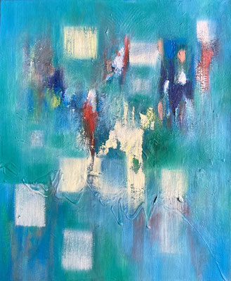 Sans titre-Technique mixte sur toile, 73x60 cm