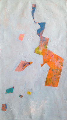 La neige fond - Acrylique sur toile, 110 x 62 cm