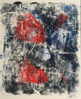 Cantus firmus (la commune 2)-Monotype, 47x42 cm