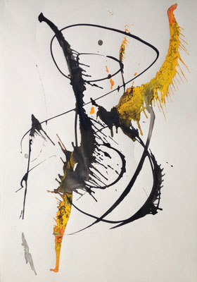 Sans titre 5, encre 70 x50 cm, 2018