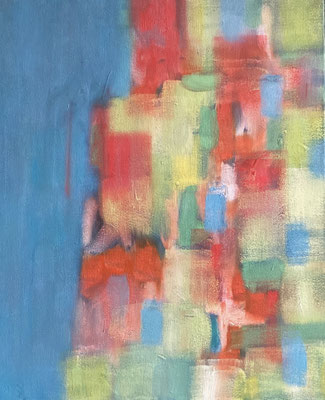 Sans titre-Technique mixte sur toile, 65X54 cm
