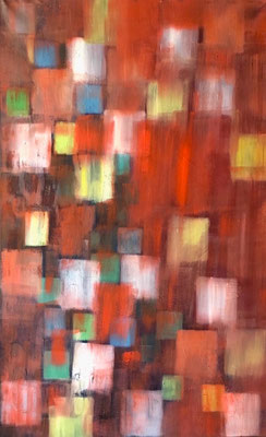 Sans titre- Technique mixte sur toile, 81x130 cm
