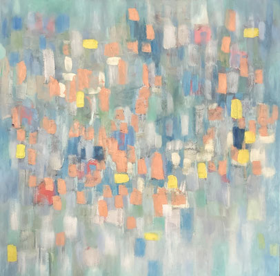 Sans titre- Technique mixte sur toile, 120x120 cm