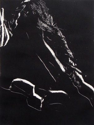 Cheval fou- Monotype, 40x30 cm