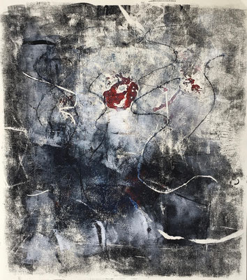 Cantus firmus -Monotype,47x42 cm