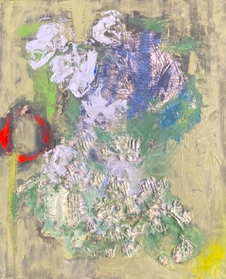 Sans titre-Technique mixte sur toile, 45x55 cm