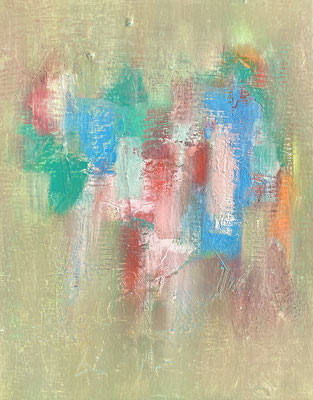 Sans titre-Technique mixte sur toile, 41x33 cm