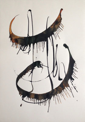 Sans titre 4, encre 70 x50 cm, 2018