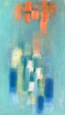 Sans titre-Technique mixte sur toile, 62X100 cm
