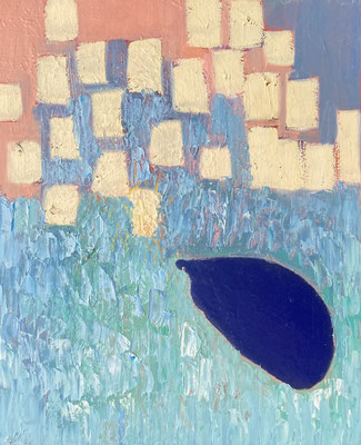 Sans titre-Technique mixte sur toile, 45x55 cm