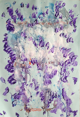 Sans titre 2, Technique mixte  70x100 cm, 2018