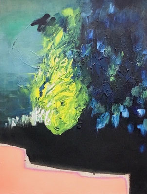 Sans titre- Technique mixte sur toile, 65x54 cm