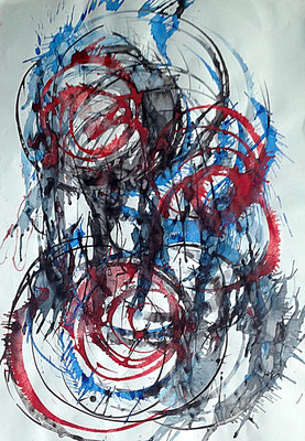 Sans titre 3, Technique mixte  70x100 cm, 2018
