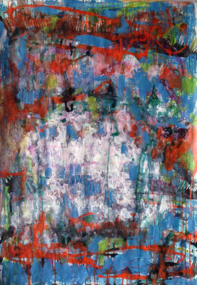 Sans titre 9, Technique mixte  70x100 cm, 2018